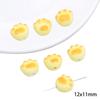 Yellow Hand-Painted Ceramic Cartoon Beads for DIY Bracelets, Necklaces, and Phone Chains
