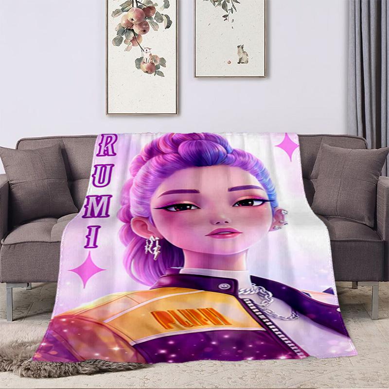 Kpop Demon Hunters Rumi Blanket Suitable All Seasons Soft Comfortable Sofa Office Home Blanket Holiday Birthday Gift Blanket Suitable For All Seasons 