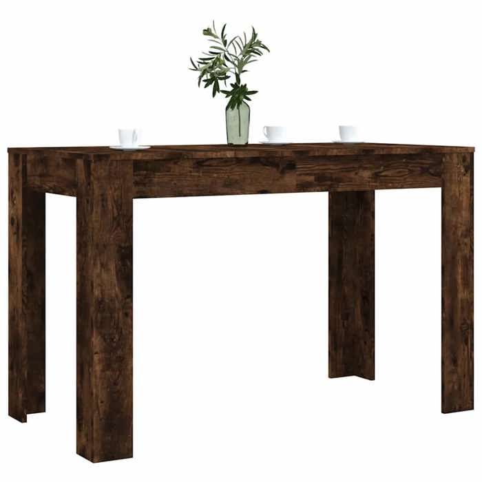 VidaXL Table à dîner chêne fumé 120x60x76 cm bois d'ingénierie, table de salle à manger, table de cuisine, table de 838189