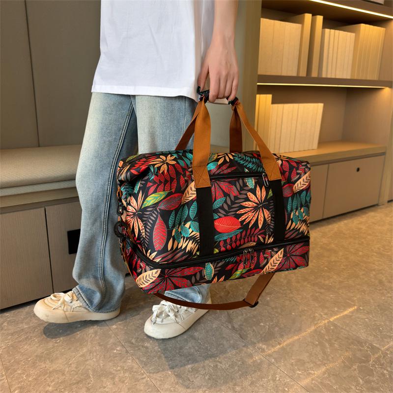 Women's Street Trend Sports & Yoga Bag - Large Capacity Travel Bag with Wet & Dry Separation, Logo Printable, Shoulder Carry