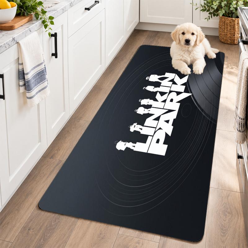 Flannel Kitchen Mat Linkin Park Soft Area Rug Non Slip Floor Carpet Home Decoration