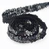 2/5/10Meters Meetee 30mm Sequin Lace Ribbon Stretch Fabric Laces Trim for Clothes Elastic Band DIY Sewing Decoration Accessories