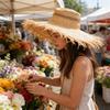 Elegant Raffia Sun Hat With Adjustable Size And Breathable Open Weaving For Beach Vacation Outdoor Activity Travel Gear