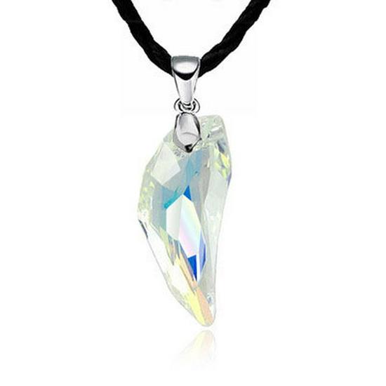 T27 Wolfszahn Kristall Partner Anhänger Halskette für Damen & Herren - Schmuckgeschenk im koreanischen Stil