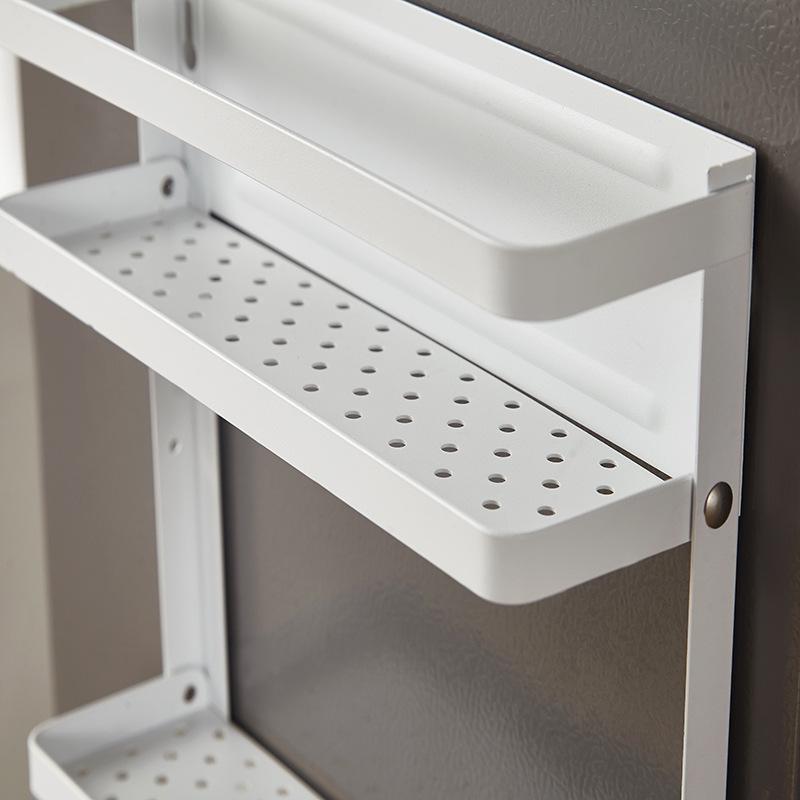 Refrigerator Side Shelf: Multi-functional Kitchen Storage Rack for Paper Towels & Plastic Wrap