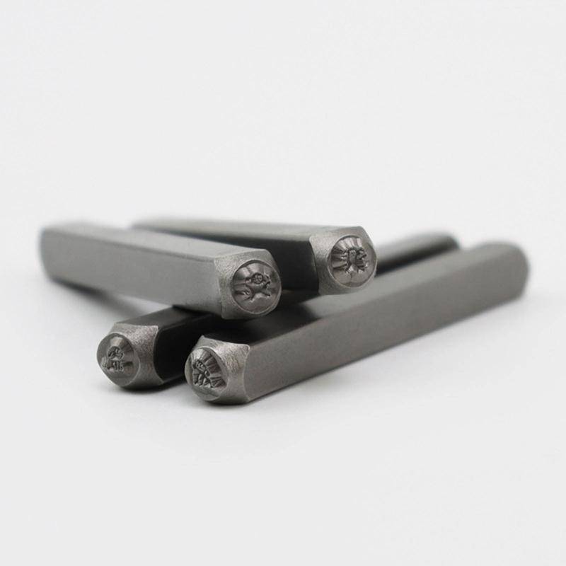 12-teiliges Metallprägewerkzeug-Set 1/8” (3mm), Stahl Süßer Hund Stanzset Lederstempel für Schmuckherstellung DIY Basteln