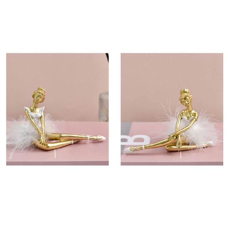 Elegant Ballet Dancer Resins Sculpture Ballerinas Figuine Dancing Girl Statue Ornament for Adding Elegances to Any Room