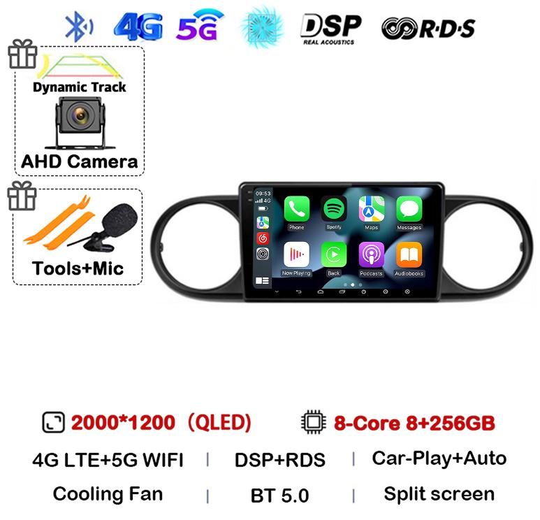 Android 14 Carplay Auto For Toyota Corolla Rumion Tacoma Car Radio Multimedia Navigation GPS BT Video Player Stereo Autoradio 4G