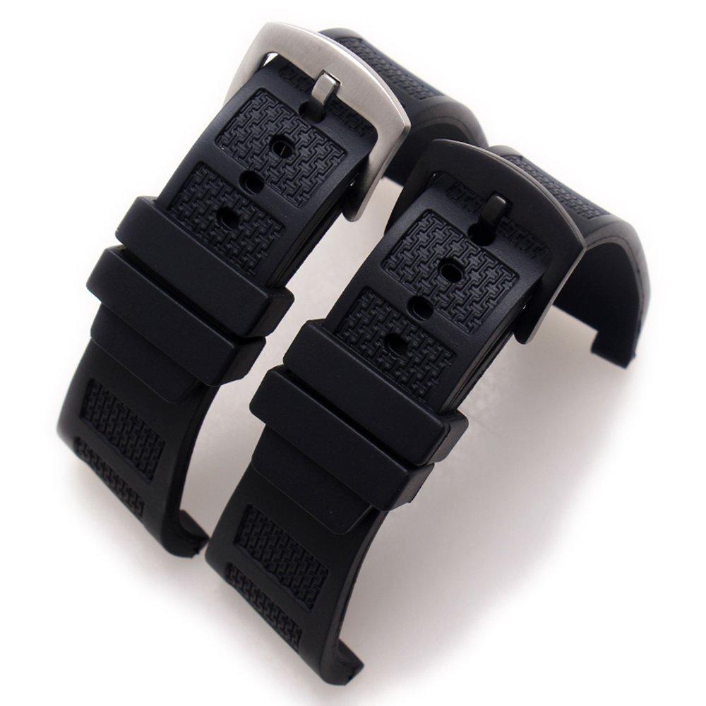 [Chocoman] IWC Ingenieur Replacement Strap 30mm Urethane Band Compatible with: IWC Ingenieur IW500501 IW323601 IW376501 IW322503 etc. [Includes 3