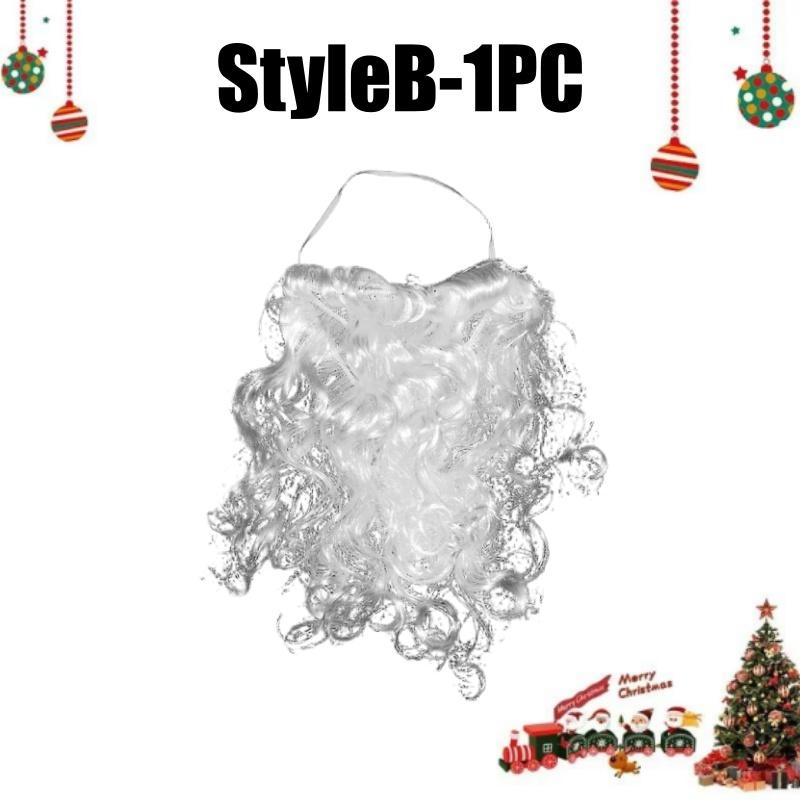 Santa Claus Beard Realistic White Fake Beard for Adults and Kids Costume Accessory Christmas Party Decoration Role Play Prop