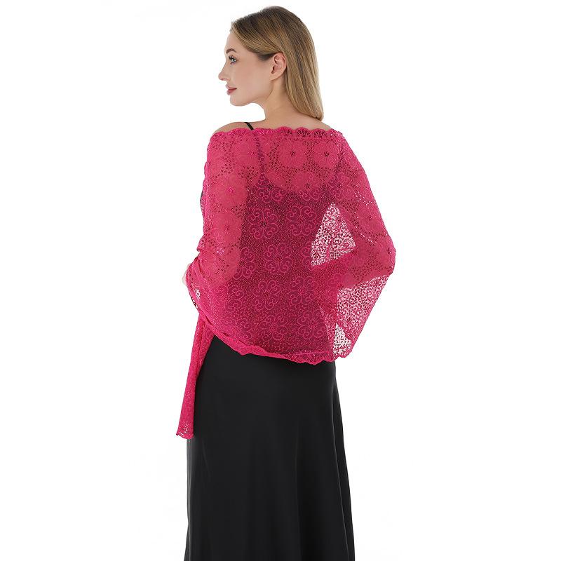 Temperament Elegant Plum Blossom Sequins Embroidered Shawl Bridal Cheongsam Evening Dress Banquet Shawl