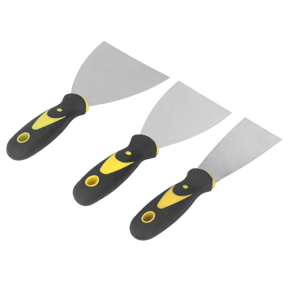 3PCS Drywall Finishing Putty Knife Set Stainless Steel Spackle Knife  for Patching and Painting