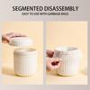Desktop Small Trash Can Wastebasket Dispenser With Press Type Lid Modern Desk Trash Can For Vanity Dorm Living Room Home