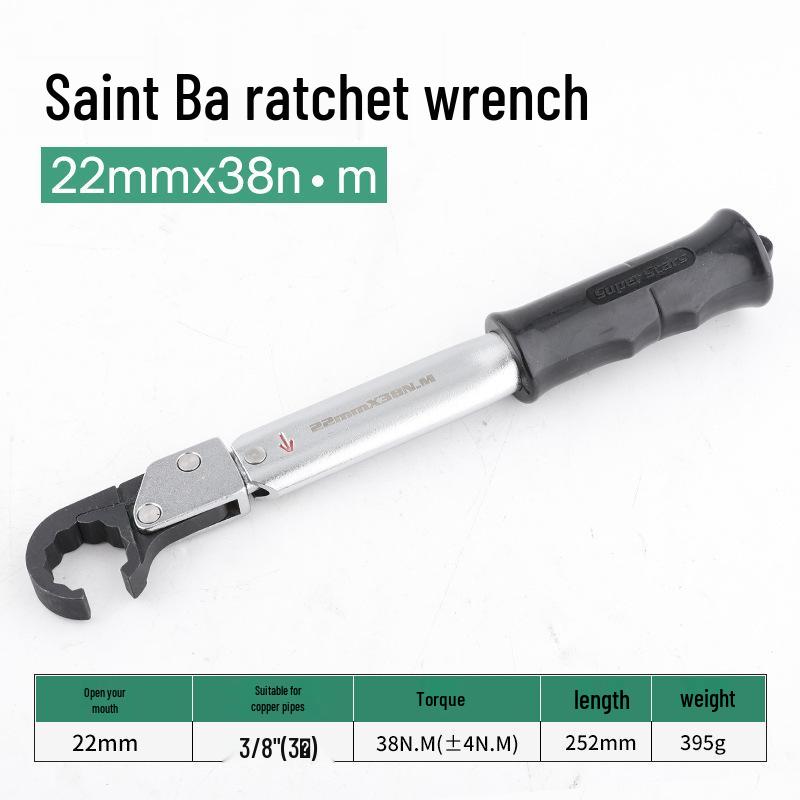 Saint Ba ST-02L High-Precision Open-End Ratchet Torque Wrench for Spark Plug & Air Conditioning Repair