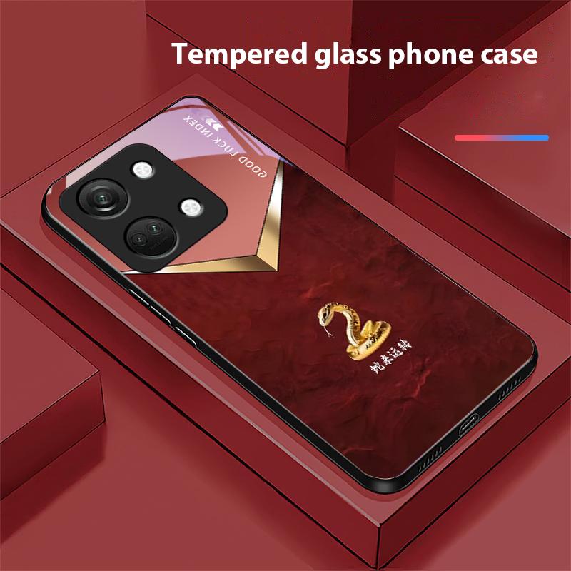 Schlangen Kommen Zu Für OnePlus Nord 3 5 6T 7 Pro 8 12 10T Reno8 Lite 5G 10R Nord N30 Hartschale Gehärtetes Glas Handyhülle Schwarz