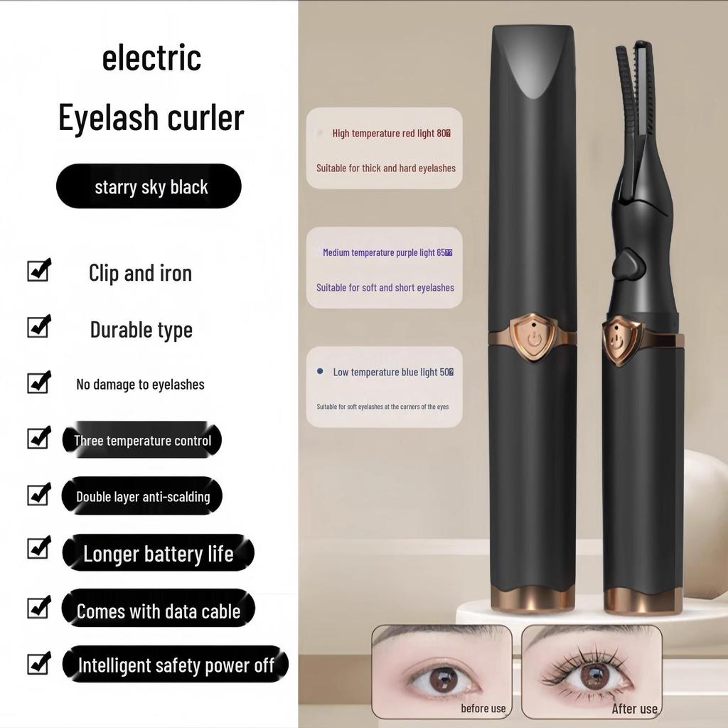 Rechargeable Electric Eyelash and Eyebrow Heating Curler