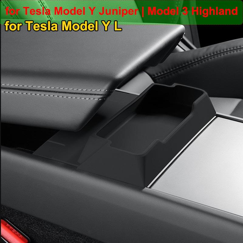 For Tesla Model Y L Juniper 2026 Center Console Armrest Storage Box Glasses Tray Model 3 Highland 2025 Car Interior Accessories