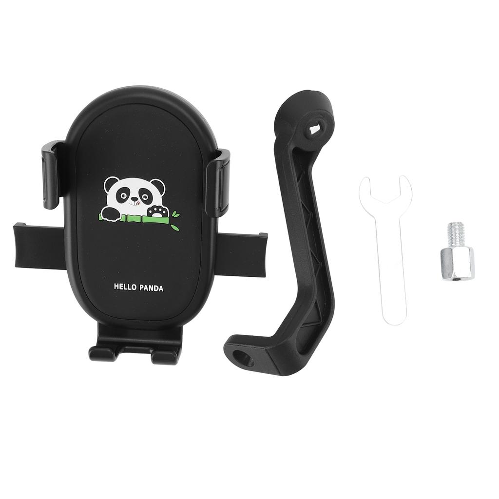 Cycle Phone Holder Shock Absorbing Quick Release All Around Protective Panda Pattern Handlebar