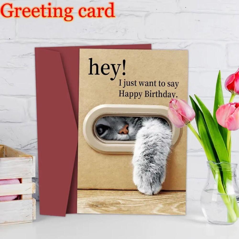 Creative Happy Birthday Card Includes Envelope Birthday Cake Postcards Birthday Party Supplies