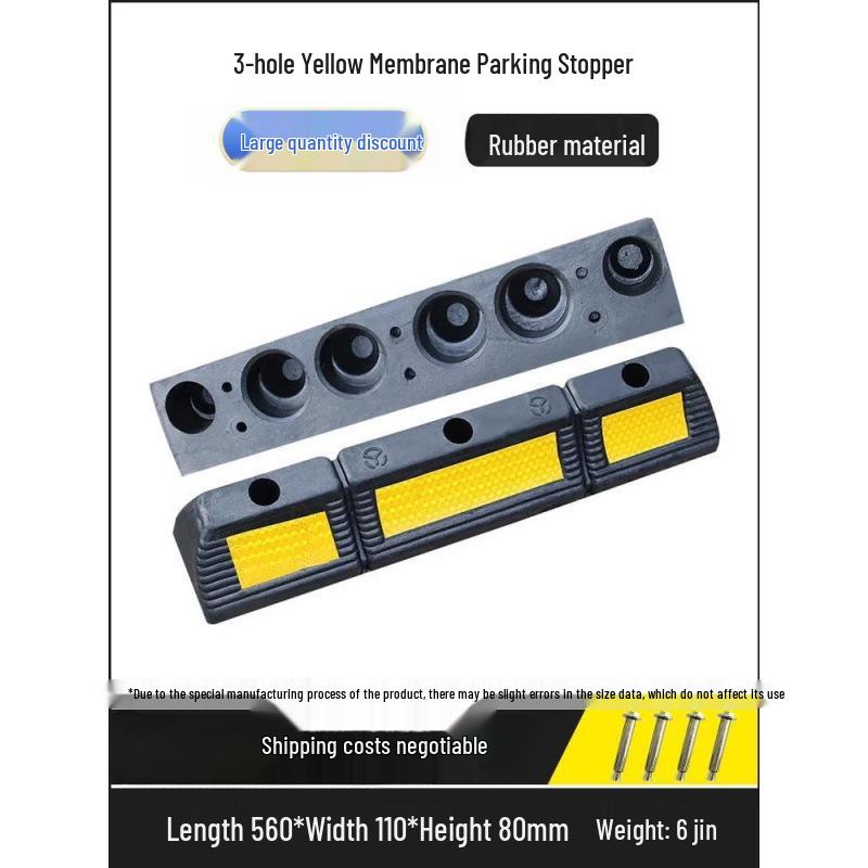 Rubber-Plastic Double Wheel Stopper Parking Device