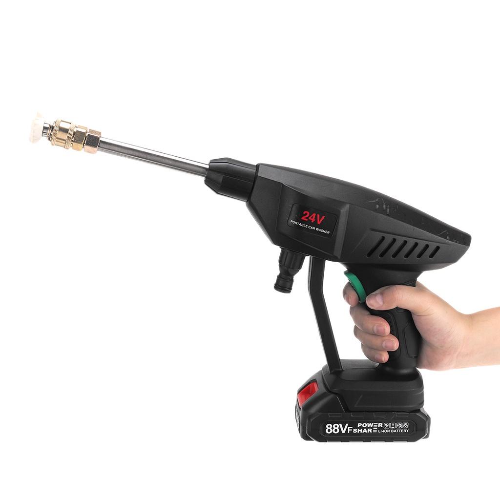 Cordless Electric Car Washer Machine Kit Portable High Pressure Battery Washing Auto Spray Garden Tool 24V 600W