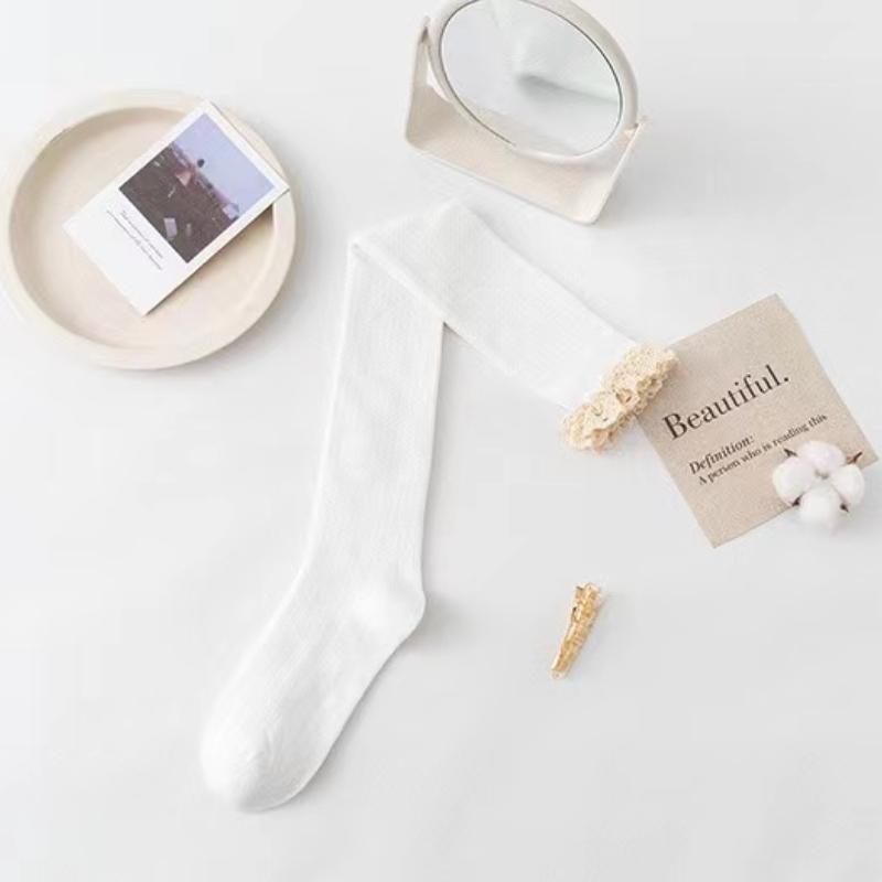 

Японские кружевные носки JK, кружевные чулки Лолита, женские вязаные узоры для девочек, милые, элегантные, однотонные, зимние, теплые, напольные чулочно-носочные изделия one size белый