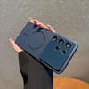 Original Leather Camera Protect Phone Case For Samsung S26 S25 S24 FE Ultra Plus For Magsafe Magnetic Charging Shockproof Cover