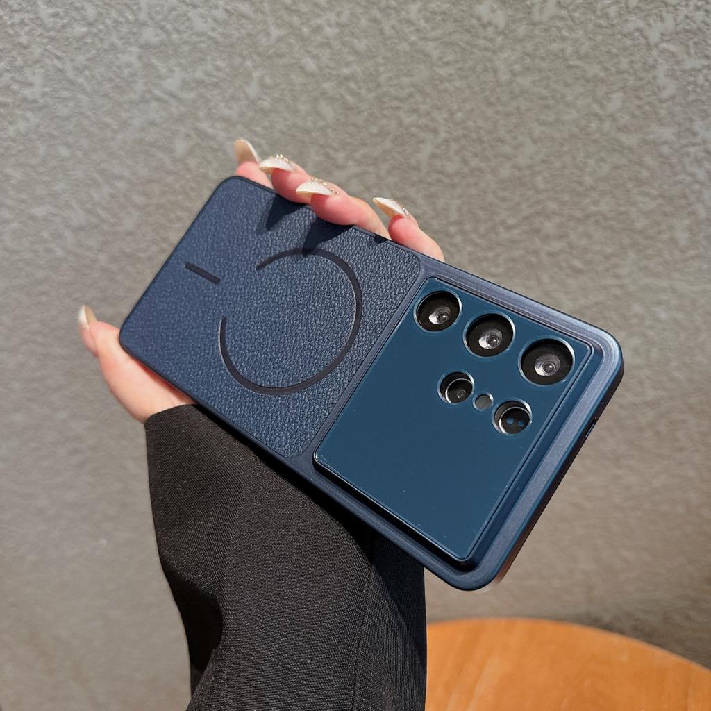 Original Leather Camera Protect Phone Case For Samsung S26 S25 S24 FE Ultra Plus For Magsafe Magnetic Charging Shockproof Cover