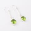 Natural Peridot Gemstone 925 Sterling Silver Jewelry Handmade Drop Earrings1.76" EE-171-3