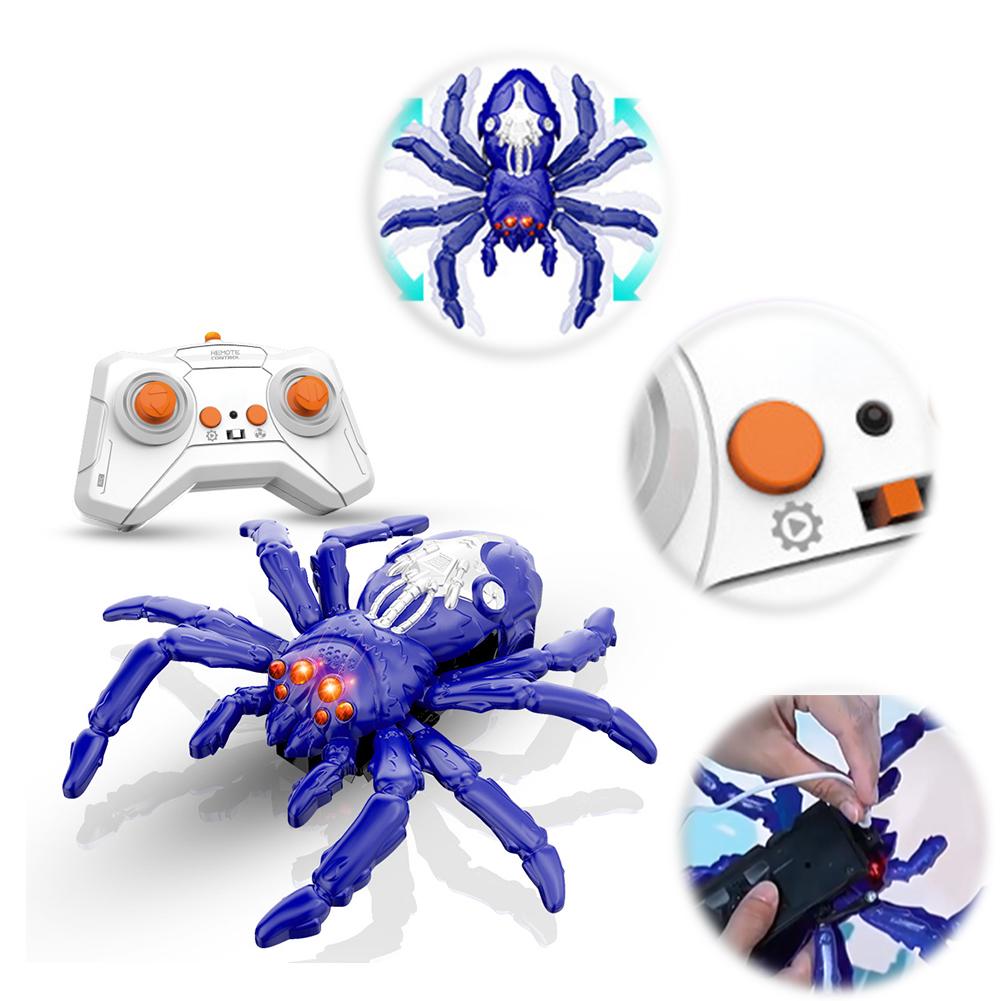 Rechargeable Wall Climbing Lizard Remote Control Gecko & Spider Robot Dual Mode Floor & Wall Driving Prank Toy for Birthday Gift