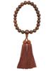 Men's Buddhist Prayer Beads from Tsuchiya Nenjuten In Kyoto, Handmade In Japan with Ironwood and Tagayasan Rayon Tassels, In a Paper Box - Suitable