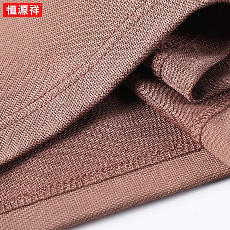 Hengyuanxiang Men's Mulberry Silk Blend Short Sleeve Polo Shirt
