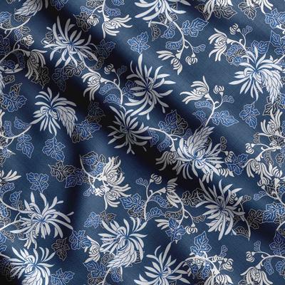 Chinese Floral Print,  Cotton Cambric, Quilting Fabric Sold by The Yard 42 Inch Wide, Medium Weight Cotton Fabric,