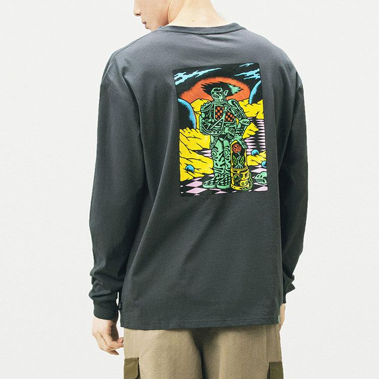 Vans X Duyanaizi Collaboration Fun Pattern Long Sleeve T-Shirt Men Tops Gray VN0A5F421O7