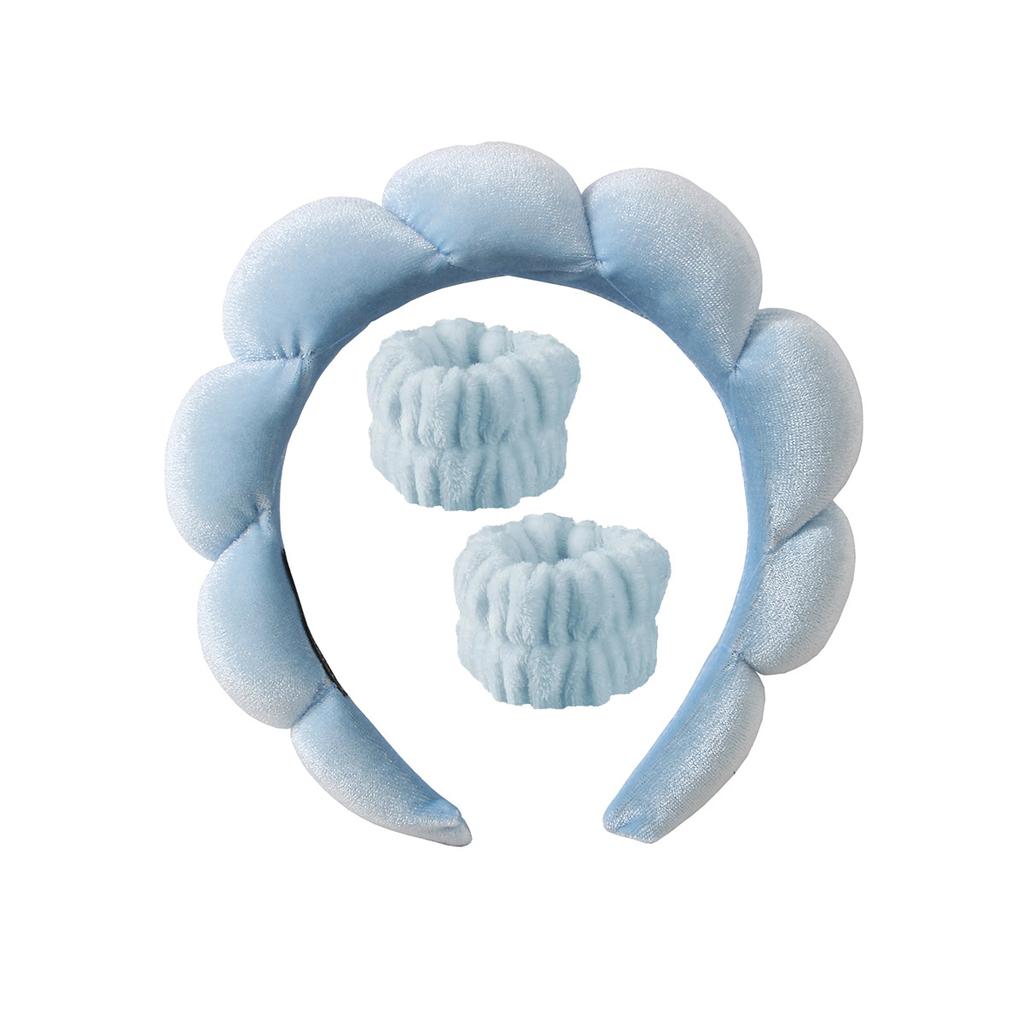 3Pcs/Set Wash Face Headbands For Women Coral Fleece Hair Bands Cuff Waterproof Bands Absorbent Wristbands Head Band Hair Parts
