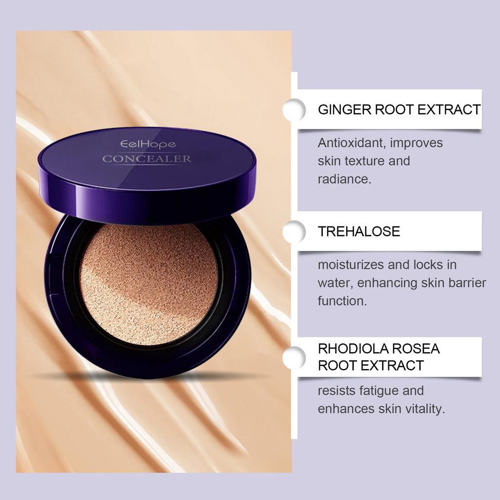 Eelhope Hydrating Concealer Foundation Cushion Cream For Brightening And Lightweight Makeup