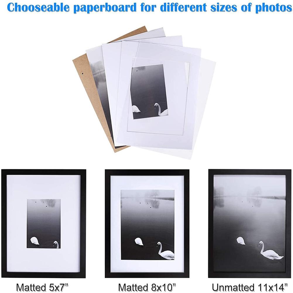 Cornici Per Foto 8x10 In Legno Nero, Set Da 2, Rustiche Per Parete O Tavolo, Regalo Perfetto - 3