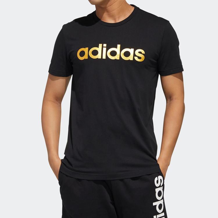 Adidas Neo T Shirts Men's Black Crew Neck Moderate Straight Fit FP7441