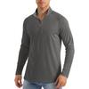Men Long Sleeve Quarter Zip Pullover Lightweight Athletic Top Wicking Stretch Fabric Casual Shirt