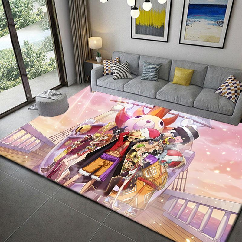 One Piece Pirate Style Rug Soft Cozy Floor Mat for Bedroom Living Room Decor