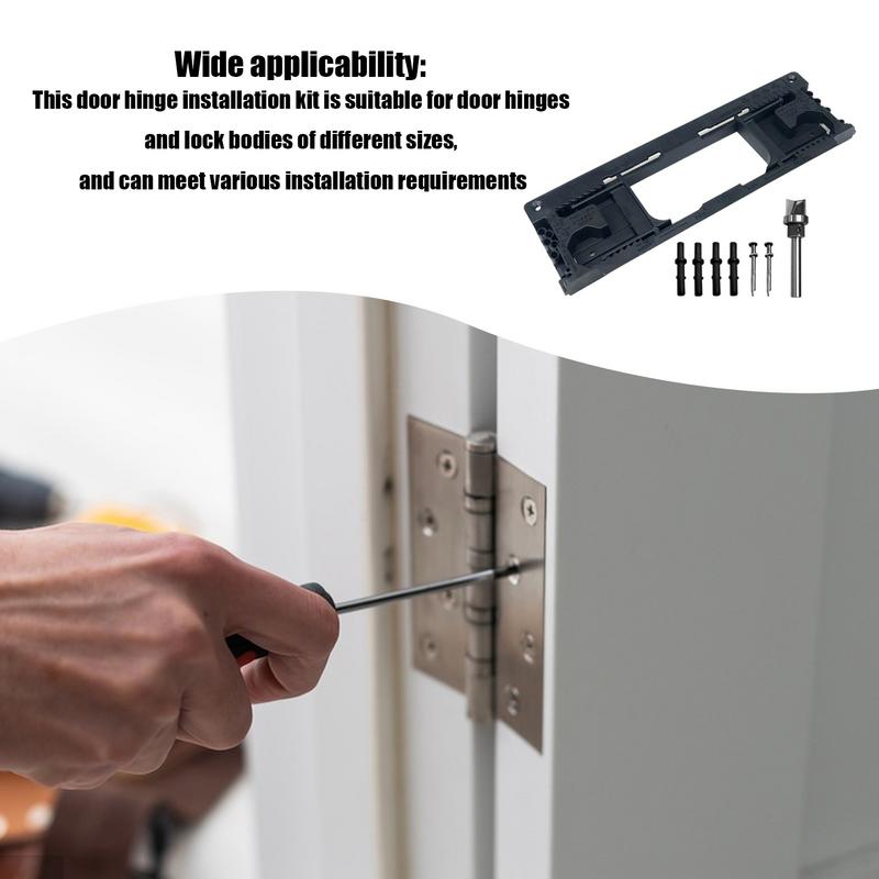 Door Hinge Jig Metal Adjustable Drilling Door Hinge Jig Accurate Locking Cabinet Hinge Jig Door Hinge Tool Quick Punch Cabinet