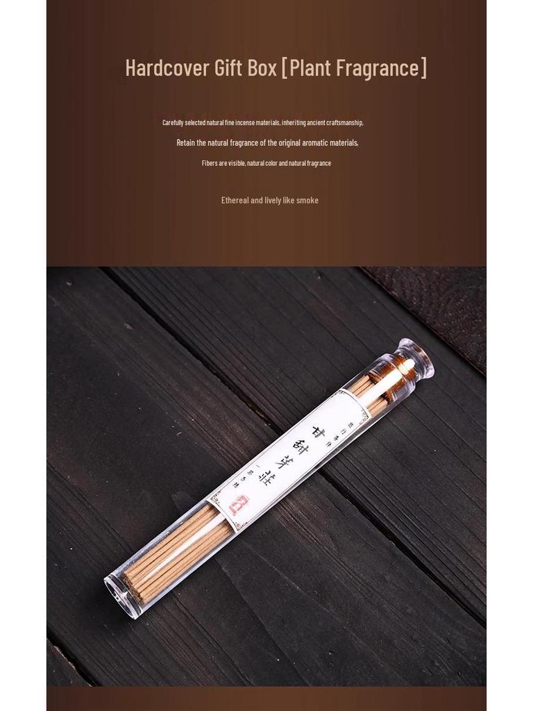 Portable 10.5cm Natural Agarwood & Pear Wood Incense Sticks with Sandalwood Box - Long-lasting Fragrance