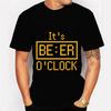 Trendy Streetwear T Shirts Men Summer Short Sleeve Basic Tees Harajuku Vintage T Shirt Its Beer Clock Graphic Tops Men Clothing