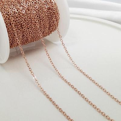 18K Rose Gold Titanium Steel O-Chain Necklace & Bracelet Set