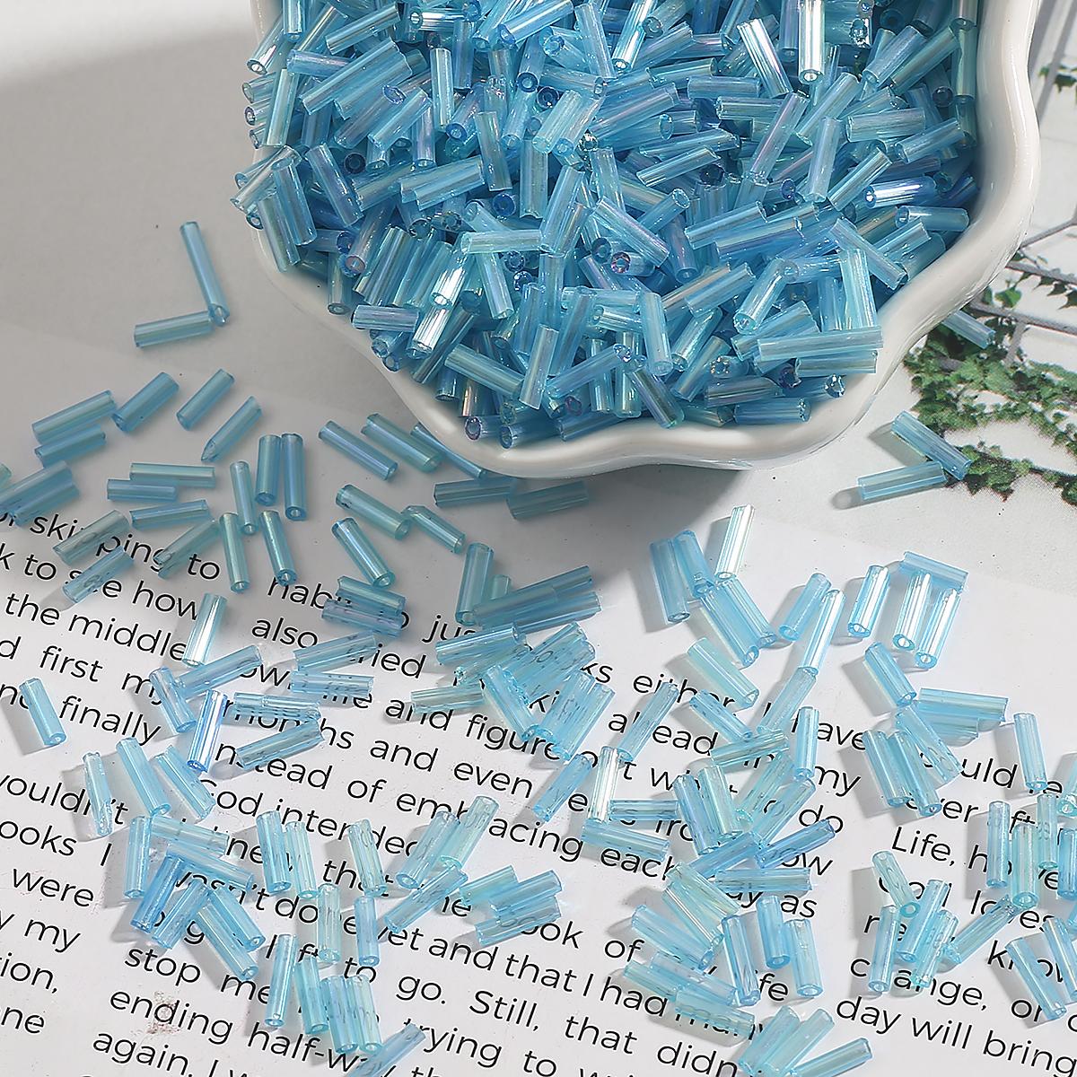 

2x7 мм 300 шт цилиндрические длинные трубчатые стеклянные бусины для самостоятельного изготовления ювелирных изделий