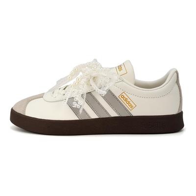adidas VL COURT 2.0 Klassisch Haken Öse Filigran Rutschfest Abriebfest Niedrig geschnitten Skateboard Schuhe Unisex JI0497(Team471-)