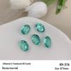 K9 Ice Olive Green & Sea Blue Gem Nail Decorations - Pointed Tip Diamonds