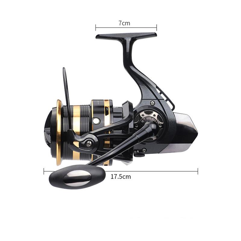 Angelrolle Metall Spaltfrei Weitwurfrolle 10000-12000 Angelrollen Angelschnur und Rute Spinnrolle Fischankerrolle