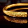 Gold-Plated Dragon & Phoenix Openable Bracelet - Exquisite High-End Gift for Mothers