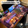 Christmas Theme Personalized Mouse Pad Custom Name Text Non Slip Desk Pad For Laptop Office Desktop